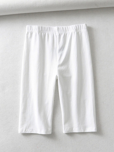 seksualūs moteriški medvilniniai aukštu juosmeniu elastingi grynos spalvos ploni moteriški dviračio šortai iki kelių