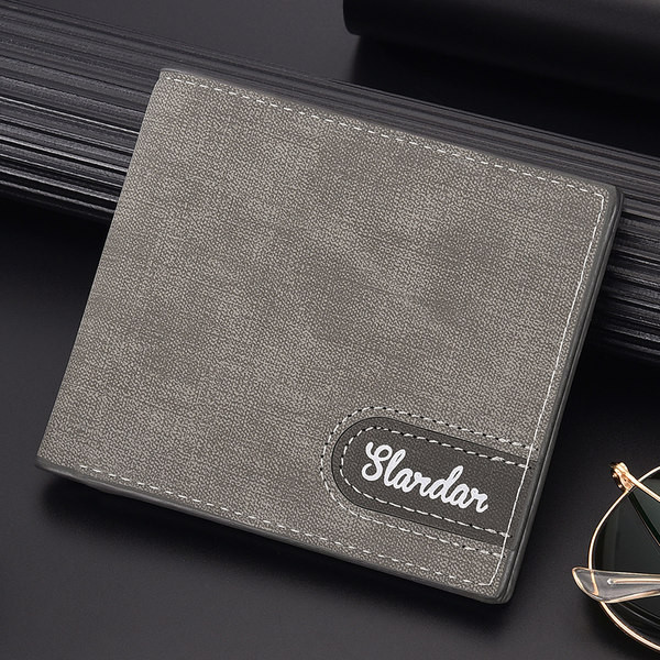 Portofel barbatesc elegant din piele ecologica cu inscriptie