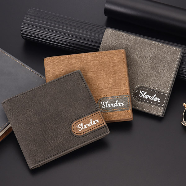 Portofel barbatesc elegant din piele ecologica cu inscriptie