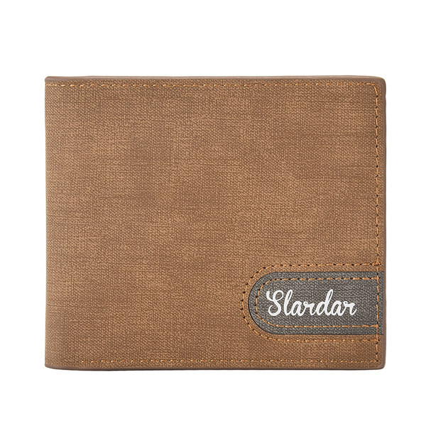 Portofel barbatesc elegant din piele ecologica cu inscriptie