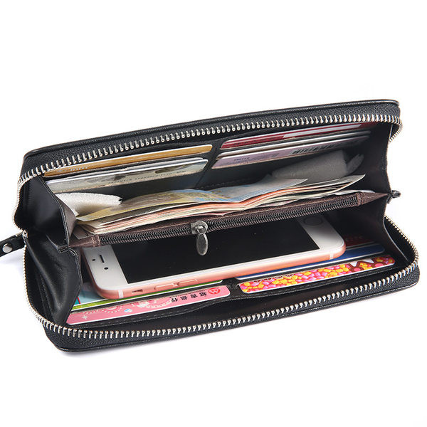 Muški casual novčanik s ručkom, printom i patentnim zatvaračem