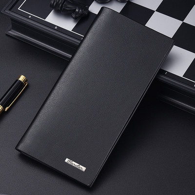 Vyriška odinė piniginė su metaliniu elementu dviejų spalvų