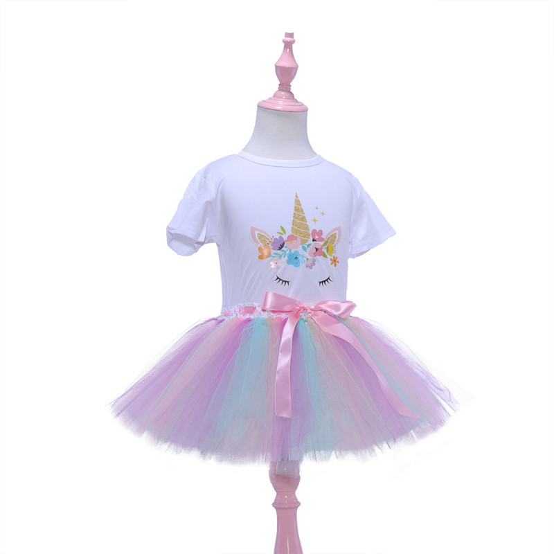 2kom jednorog tutu kostim za djevojčice Ručno izrađena suknja od tila za djevojčice Rođendanske dječje haljine za zabavu Noć vještica Božićna odjeća za bebe