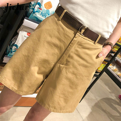 Jielur šortai 4 vienspalviai varčios Laisvalaikio šortai Moteriški A formos aukšto juosmens ploni trumpi moteriški elegantiški S-XXL moteriški apatiniai