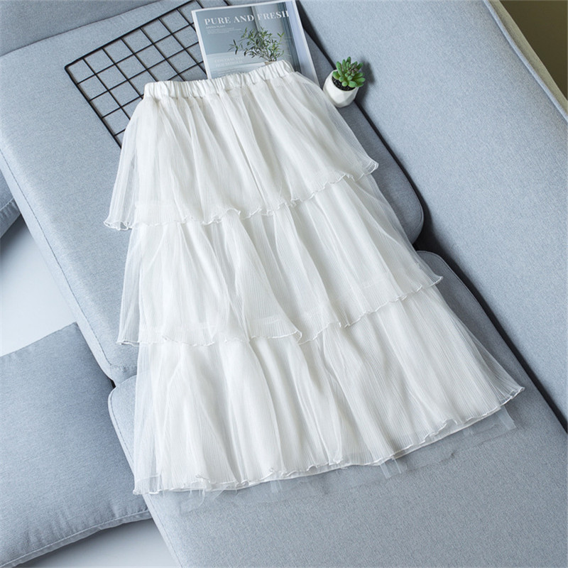 Juodas sijonas mergaitei medvilniniai nėriniuoti sijonai mergaitėms Solid Tule sijonas mergaičių pavasario gimtadienio vakarėlis tutu sijonas Amžius nuo 4 iki 12T