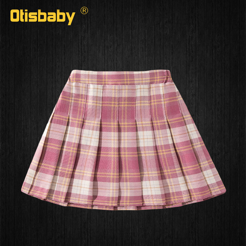 Fusta scurtă plisată în carouri de toamnă pentru copii Haine de școală pentru fete Mini-fuste cu talie înaltă Uniforme pentru copii 5 -14 ani