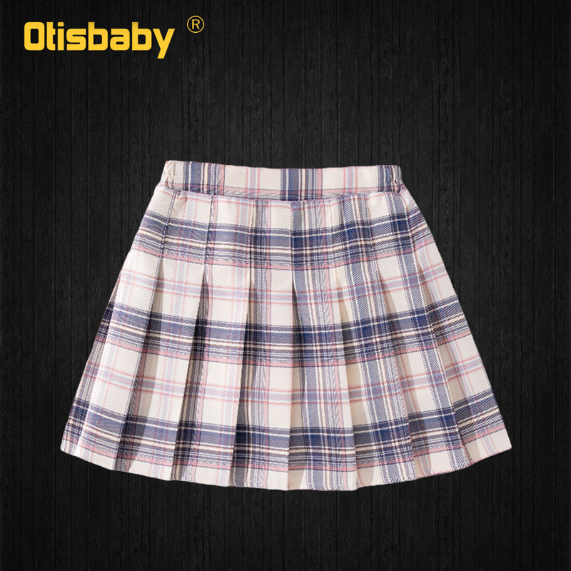 Fusta scurtă plisată în carouri de toamnă pentru copii Haine de școală pentru fete Mini-fuste cu talie înaltă Uniforme pentru copii 5 -14 ani