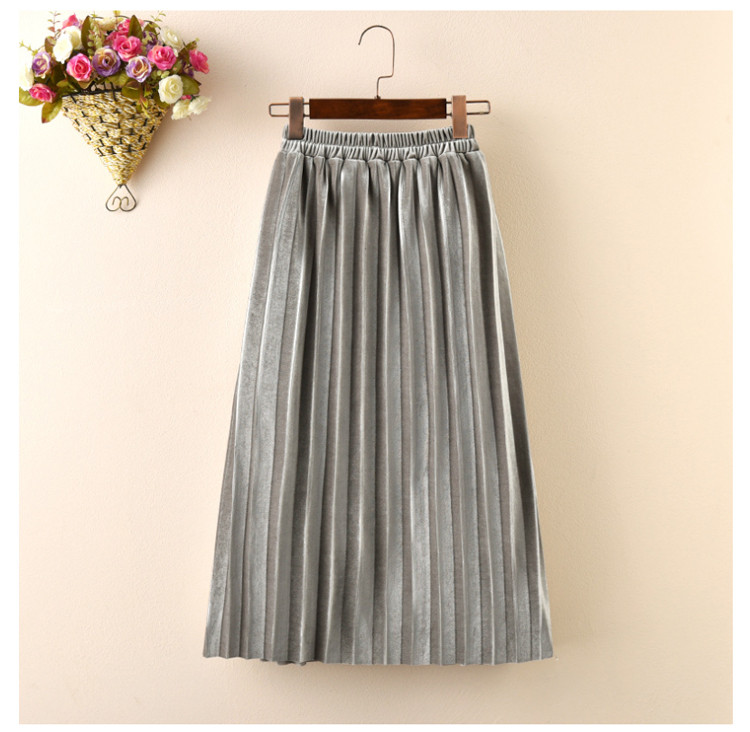 aksominis ilgas sijonas 2-10 metu mergaitems paprasti klostuoti vaikiski sijonai 2021 nauji pavasario ruduo ziema drabuziai vaikams