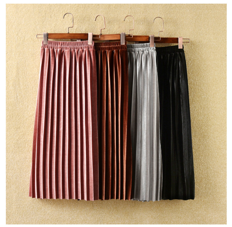 aksominis ilgas sijonas 2-10 metu mergaitems paprasti klostuoti vaikiski sijonai 2021 nauji pavasario ruduo ziema drabuziai vaikams