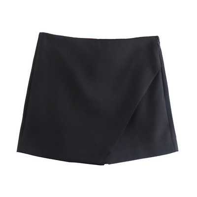 ZEVITY Nauji Moteriški Madingi Saldainiai Spalva Asimetriški šortai Sijonai Moteriški Užtrauktuku Užsegamos Kišenės Karšti šortai Prašmatnūs Pantalone Cortos P532
