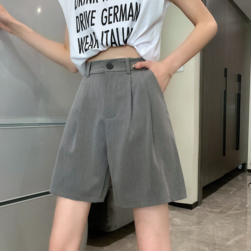 Moteriški šortai, 4 spalvų Laisvi, madingi Ulzzang laisvalaikio solidūs preppy drabužiai Korėjietiško stiliaus Elegantiški moteriški prašmatnūs apatiniai