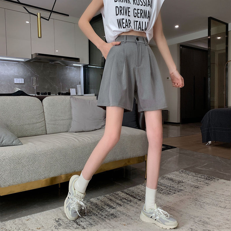Moteriški šortai, 4 spalvų Laisvi, madingi Ulzzang laisvalaikio solidūs preppy drabužiai Korėjietiško stiliaus Elegantiški moteriški prašmatnūs apatiniai