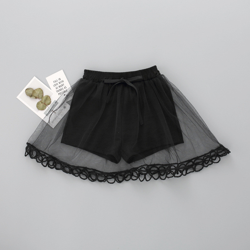 Vasariniai sijonai mergaitėms Nėriniai Vaikiški Sijonas Pilkas Juodas Vaikiškas Sijonas Trumpos Kelnės Gimtadienio vakarėliui Vaikiški Drabužiai Mergaitėms