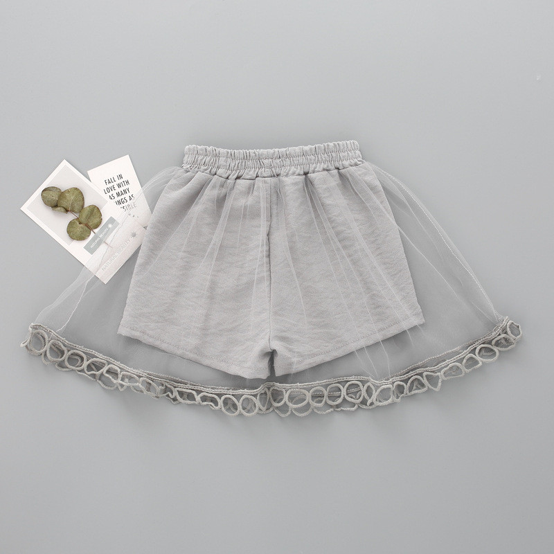 Vasariniai sijonai mergaitėms Nėriniai Vaikiški Sijonas Pilkas Juodas Vaikiškas Sijonas Trumpos Kelnės Gimtadienio vakarėliui Vaikiški Drabužiai Mergaitėms