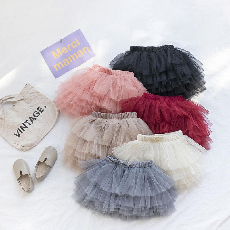 Fashion Girls Tutu bolyhos szoknya Princess Ballet Dance Tutu Mesh szoknya gyerekeknek torta szoknya Aranyos lányok ruhák DT081