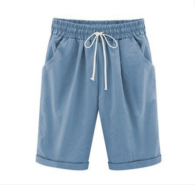 2021 Pantaloni scurți casual pentru femei Bermude de vară Pantaloni scurti de motociclist de culoare uni Pantaloni de îmbrăcăminte pentru femei Pantaloni scurți de damă pentru femei 8XL