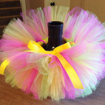 Többszínű baba szoknyák csecsemőknek, 100%-ban kézzel készített bolyhos balett táncos tutus kisszoknyák szalagos masnival, gyerekeknek buliszoknyák