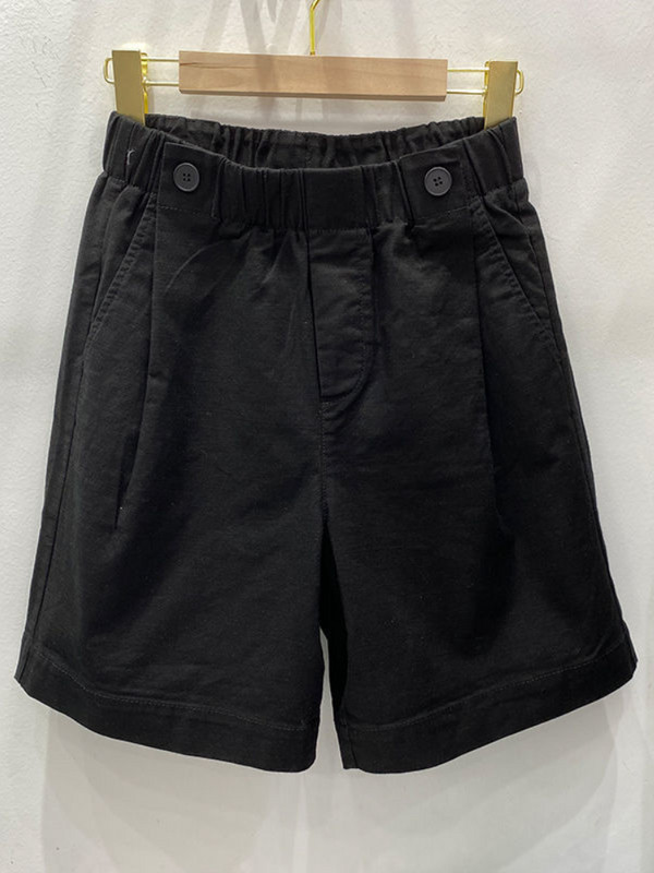 Moteriški vasariniai šortai Naujo elastinio juosmens dizaino penkių taškų kelnės Sportinės laisvalaikio šortai aukštu liemeniu 100 % medvilnė, studentiška