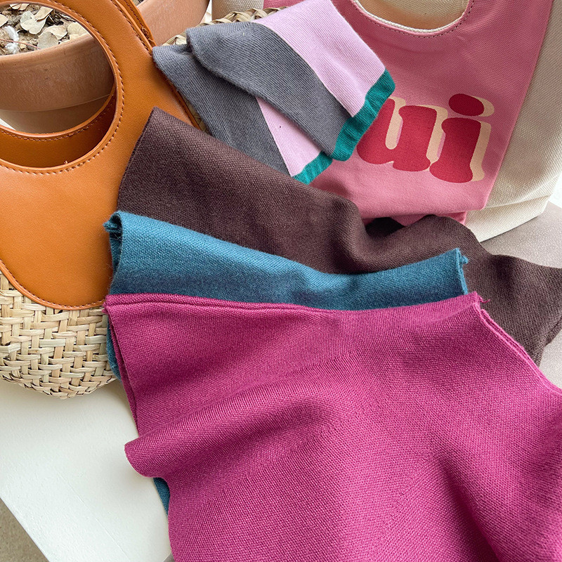 Sügistalv tüdrukute kootud Villased seelikud 1-6a Lastele Täisseeliku kudum