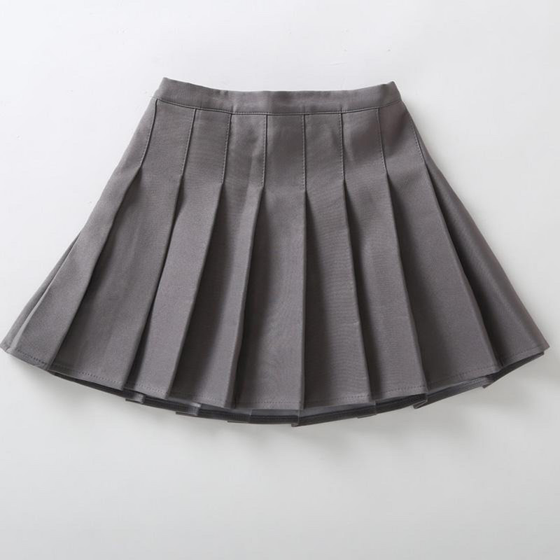 Mood, väikelapsed, väikelapsed, lapsed, tüdrukud, ühevärvilised turvaline seelik, kõrge vöökohaga printsessi plisseeritud kooliuisutaja tenniseseelik#p4