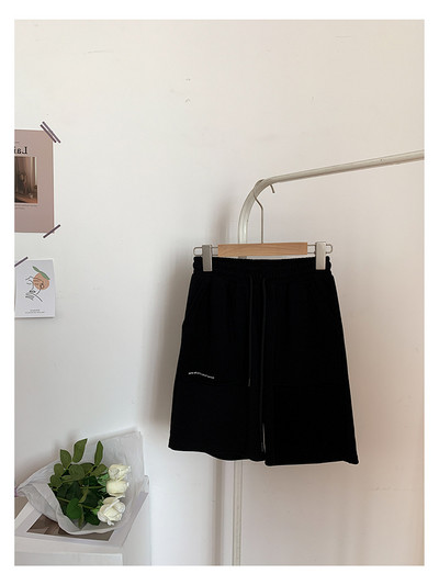 Magas derekú alkalmi sportrövidnadrág Női Tavaszi és Nyári Vékony rész Új vékony, egyenes, széles szárú nadrágok Női Otthoni Ötpontos nadrág