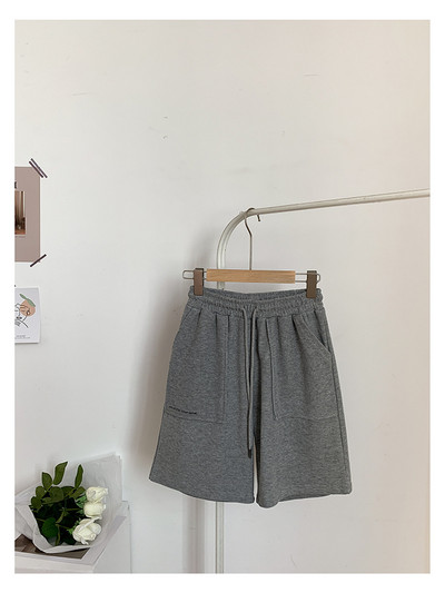 Magas derekú alkalmi sportrövidnadrág Női Tavaszi és Nyári Vékony rész Új vékony, egyenes, széles szárú nadrágok Női Otthoni Ötpontos nadrág