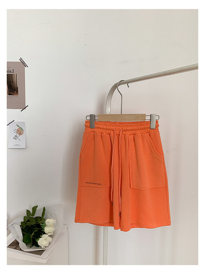 Magas derekú alkalmi sportrövidnadrág Női Tavaszi és Nyári Vékony rész Új vékony, egyenes, széles szárú nadrágok Női Otthoni Ötpontos nadrág