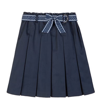 Tüdrukutele, lastele vormiriietus tõukerattaseelikud kevadsuvi tagasi kooli Lühike seelik õpilastele, khakivärvi tumesinine plisseeritud seelik.