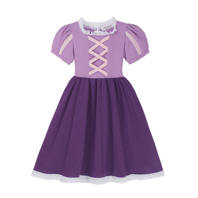 2022 m. mergaičių suknelė Nauji vasariniai džinsiniai drabužiai vaikiški, saldūs taškeliai spausdinti vakarėliui princesė suknelė vaikiškam Vestidos kostiumui