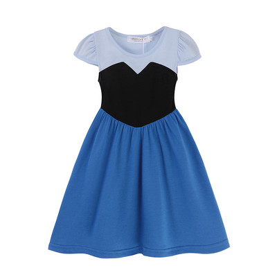 2022 m. mergaičių suknelė Nauji vasariniai džinsiniai drabužiai vaikiški, saldūs taškeliai spausdinti vakarėliui princesė suknelė vaikiškam Vestidos kostiumui