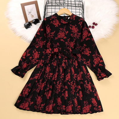 HE Hello Enjoy 2022 m. nauja mergaičių suknelė pavasario ilgomis rankovėmis laisvalaikio suknelės su gėlėmis mergaitėms princesių vaikiški kostiumai 5 6 7 8 Y