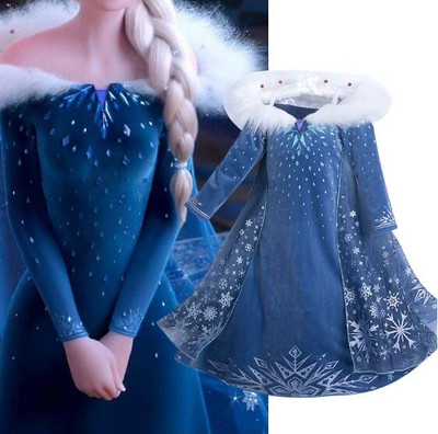 Φόρεμα Elsa Princess Χριστουγεννιάτικα κοστούμια αποκριάτικου πάρτι Παιδικά γενέθλια Vestidos Robe Παιδικά Frozen Clothes Φόρεμα Στολή