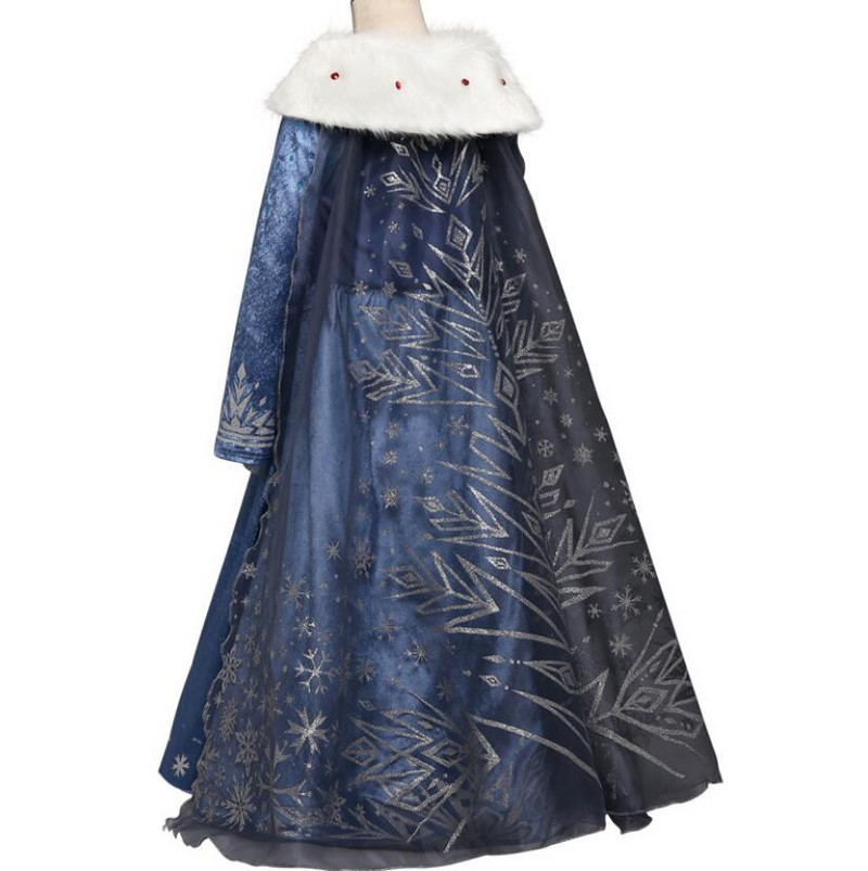 Elsa Princess suknelė Kalėdų Helovino vakarėlio kostiumai Vaikų gimtadienio Vestidos Chalatas Vaikams Sušalę Drabužiai Suknelės Kostiumas