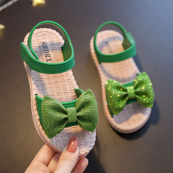 Обувки за момичета Пеперуда с възел Нехлъзгащи се меки детски обувки за малки деца Летни корейски детски момичета Принцеса Плажни сандали с отворени пръсти