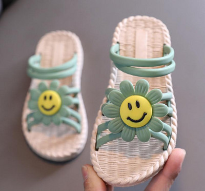 Mergaičių batai su drugelio mazgu Neslystantys minkšti vaikiški batai kūdikiams vasariniai korėjiečių vaikiški mergaičių princesės paplūdimio sandalai atvirais pirštais