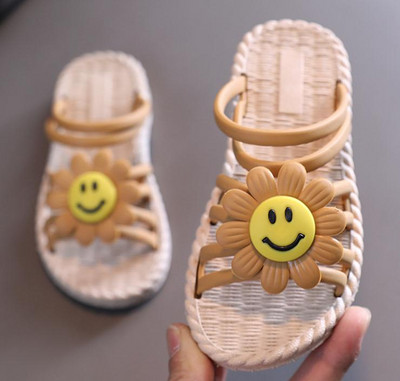 Mergaičių batai su drugelio mazgu Neslystantys minkšti vaikiški batai kūdikiams vasariniai korėjiečių vaikiški mergaičių princesės paplūdimio sandalai atvirais pirštais