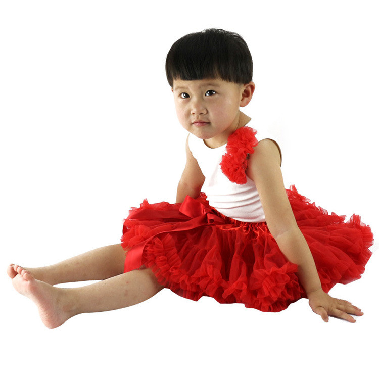 Baby Girls Chiffon Bolyhos kisszoknya Tutu Princess Party Szoknyák Balett Dance Wear 12m-10t 30 Colors meisjes rok