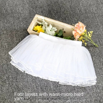 Gyerektánc divat rövid szoknya fonalszoknya lányoknak alsószoknya balettszoknya fehér táncszoknya négyrétegű