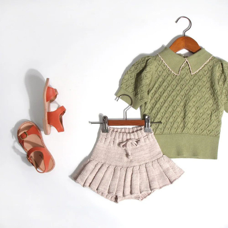 Tüdrukute seelik 2022, suvine uus kootud lilledega püksid Korea versioon beebipüksid pastoraalses stiilis tüdrukute seelik lasteriided