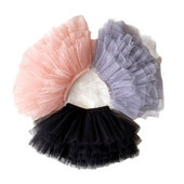 Mados tinklelis Merginos Tutu šešių sluoksnių tiulis trumpo stiliaus pūsti sijonai šokių princesė baletas mielas pyragas sijonas vasaros rudens vaikams drabužiai