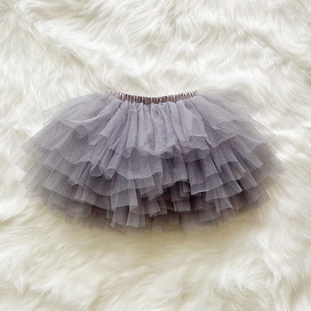 Fashion Mesh Girls Tutu έξι στρώσεων Τούλι κοντό ύφος Puffy φούστες Χορός Princess Ballet Χαριτωμένη φούστα κέικ Καλοκαιρινό φθινόπωρο Παιδικά ρούχα