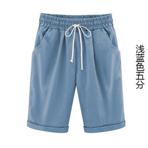 Pantaloni scurți de vară pentru femei Pantaloni scurți elastici cu șnur până la genunchi Bermude pentru femei Bermude mărime mare S-6XL