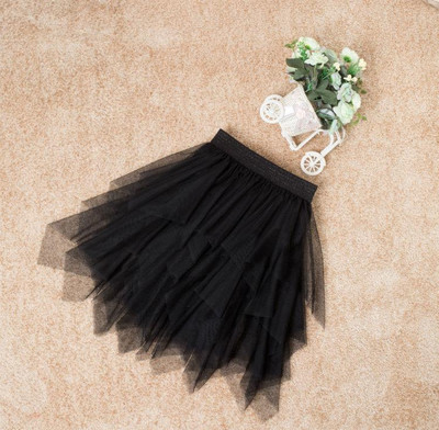 3-12 éves géz Lányok szoknyák Szivárvány Szabálytalan Szoknya Gyermek Ruha Alsó Lány Tutu Princess Táncszoknya Anya Gyermek szoknya