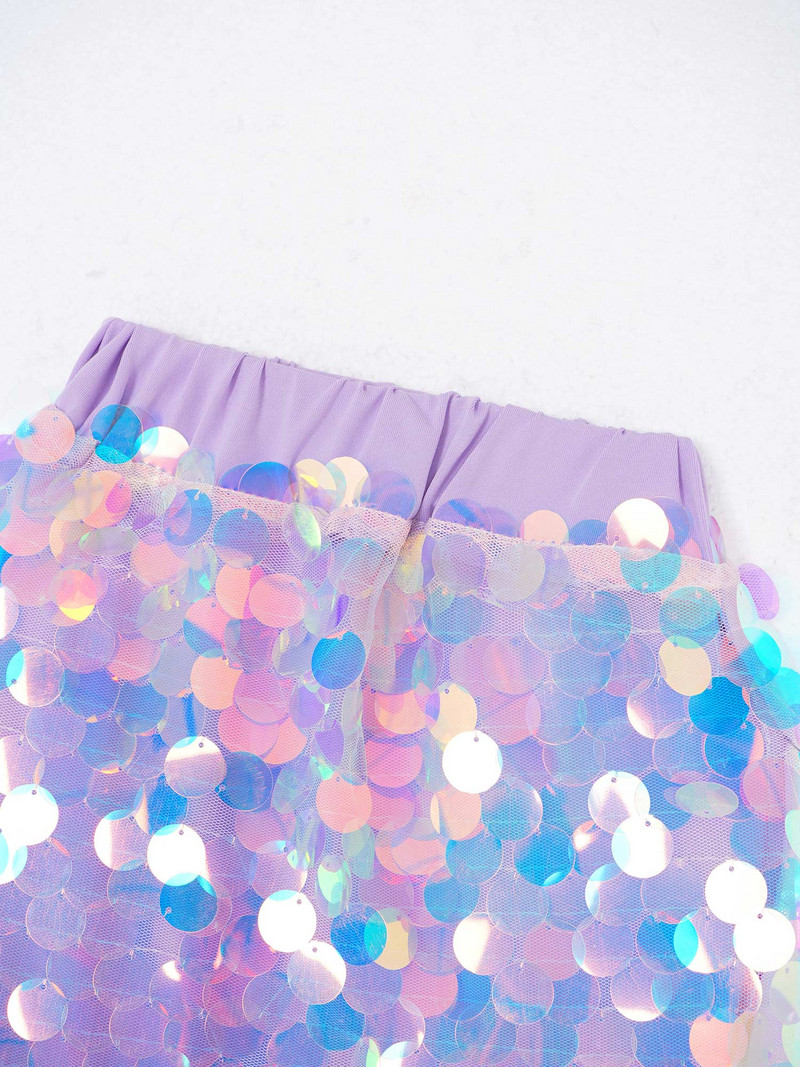 Vaikiški mergaičių sijonai Madingi pavasario vasaros blizgučiai Maxi sijonas Mergaitės undinėlės princesės sijonas vaikams undinėlės uodegos kostiumas