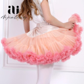 2-15 éves korig csipke szoknya lányoknak bolyhos sifon kisszoknya egyszínű szoknya lány táncos szoknya karácsonyi tüll alsószoknya tüll