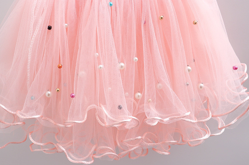 2022 nyári lányok rövid szoknya képernyő csipke sifon Kézzel szegezett Pearl gyerekszoknya Divatparti baba kisgyermek gyerekruhák