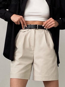 WOTWOY Casual καλοκαιρινό ψηλόμεσο σορτς Γυναικείο μονόχρωμο κοντό παντελόνι Streetwear Γυναικείο απλό παντελόνι κορεατικού στυλ 2022