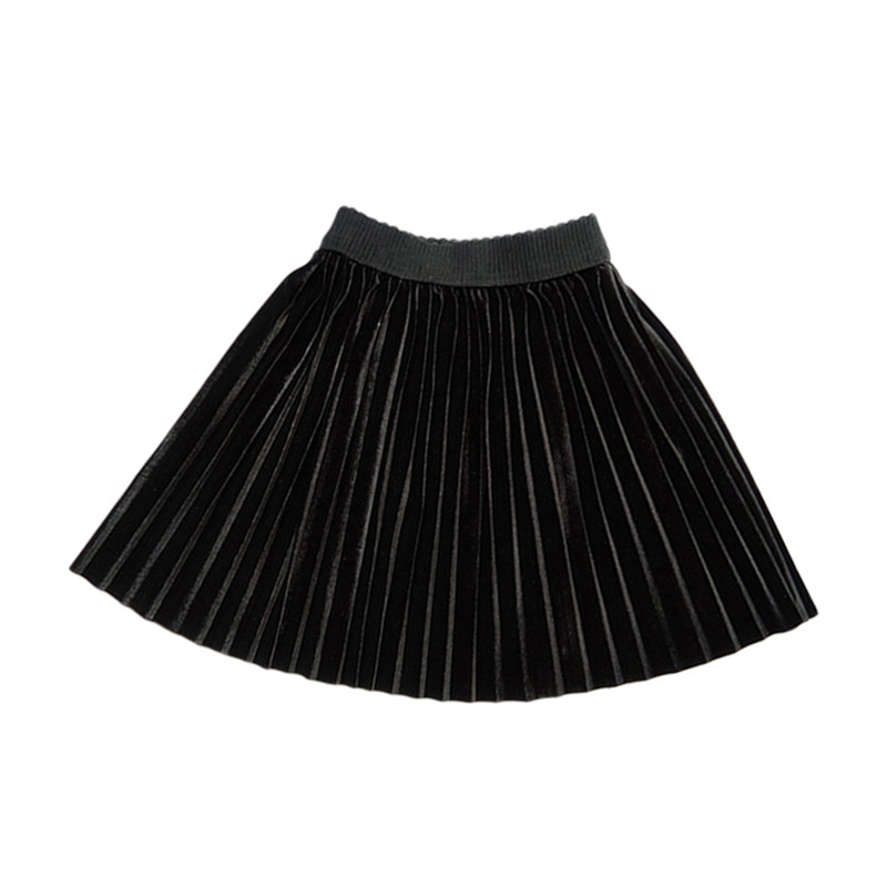 Vaikiški mergaičių klostuoti sijonai 2020 m. Nauji aksominiai rožiniai auksiniai sijonai aukštu juosmeniu iki kelių ilgio Tutus Vaikiški laisvalaikio drabužiai, skirti 3–8 m. GS20