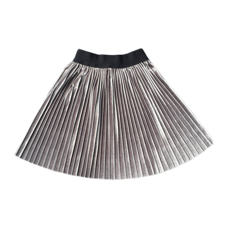 Vaikiški mergaičių klostuoti sijonai 2020 m. Nauji aksominiai rožiniai auksiniai sijonai aukštu juosmeniu iki kelių ilgio Tutus Vaikiški laisvalaikio drabužiai, skirti 3–8 m. GS20