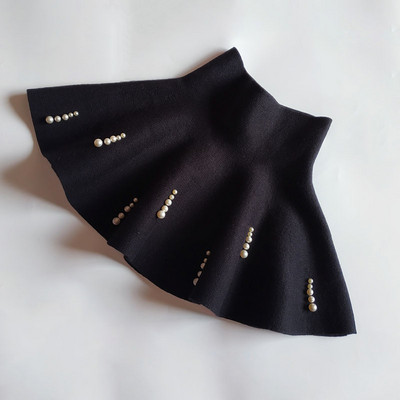 2022-es új őszi, téli lányruhák alkalmi kötött mini redőzött szoknya Gyöngyök hercegnős szoknyák lányoknak 6-14 éves korig gyerekruhák